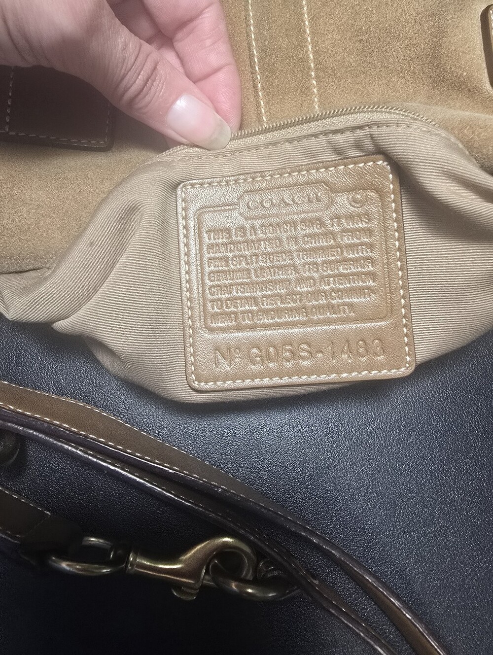 Vintage Coach Legacy Suede Buckle Hobo Convertable Shoulder Bag 1483 - Picture 7 of 7